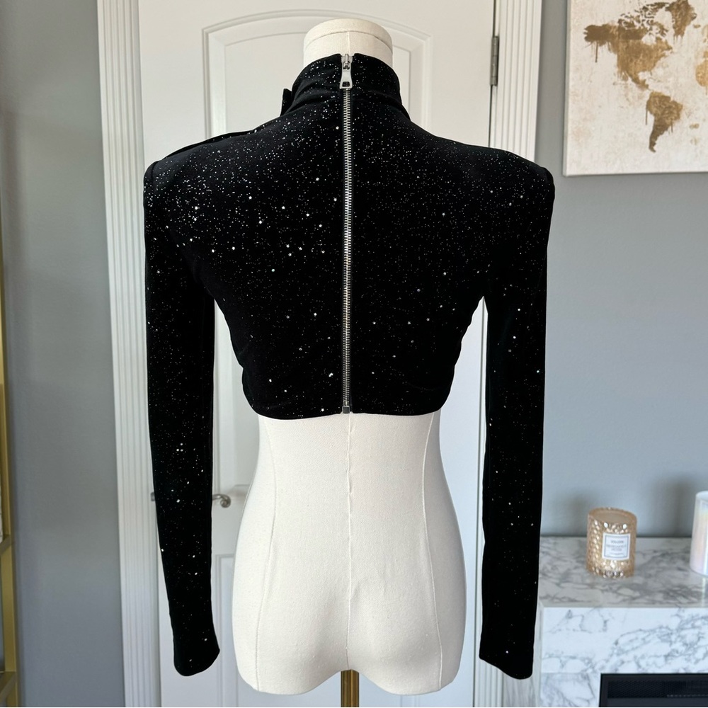 BALMAIN Black & Silver Top - Picture 7 of 7